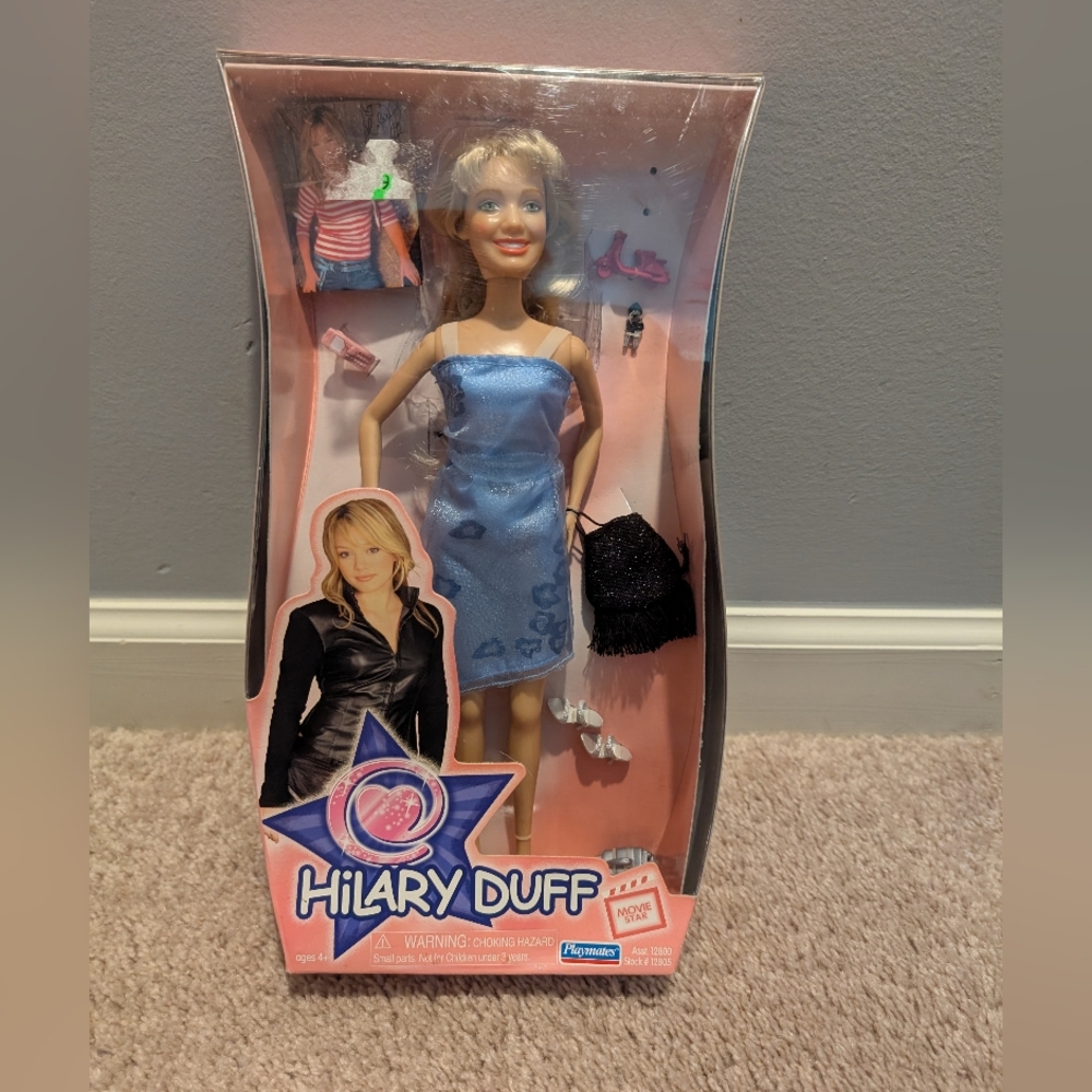 Hilary Duff Movie Star Doll Blue Dress & Accessories Playmates  2004 - NIB Other